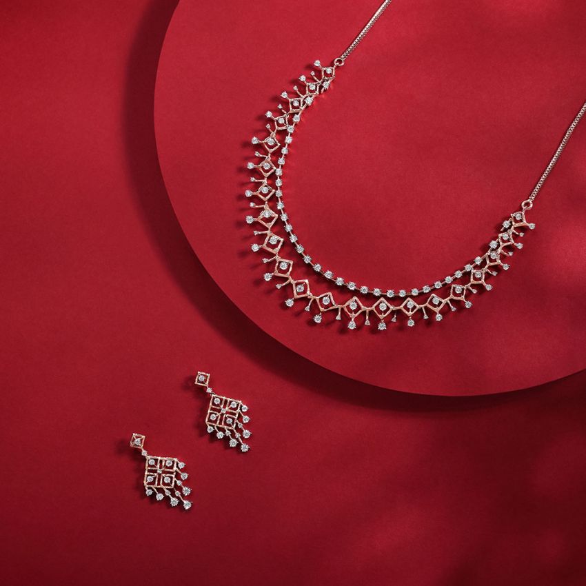 Manubhai Jewellers Diamond Set Buy Online Buy Geometric Design