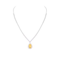 Eclectic Crown Star Yellow Gemstone Pendant Necklace