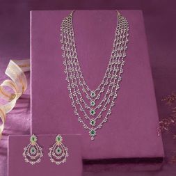 Regal Bejewelled Diamond Necklace Set