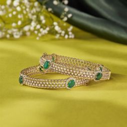 Dazzling Bangle in 18KT Yellow Gold Set of 2