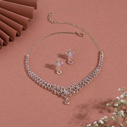 Filigree Diamond Jewellery Set in 14KT Rose Gold
