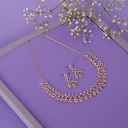 Classy Rose Gold and Diamond Jewellery Set