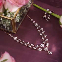 Exquisite Layered Rose Gold Necklace Set