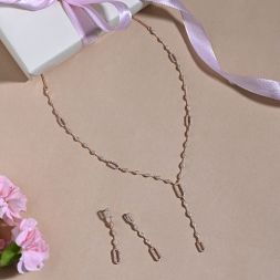 Gleam Diamond Lariat Necklace Set