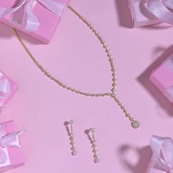 Grace Of Diamonds Lariat Necklace Set