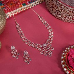 Regal and Timeless Diamond Necklace Set