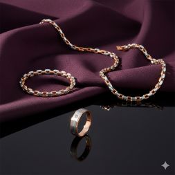 Elegant Two-Tone Diamond Jewellery Set
