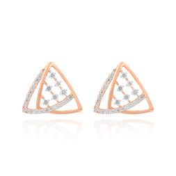 Delightful 18KT Rose Gold Geometric Earring