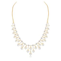 Elegance Diamond Yellow Gold Astra Necklace