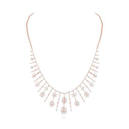 Blush Blossom Floral Diamond Necklace