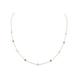 Delicate Geen Stone Rose Gold Chain