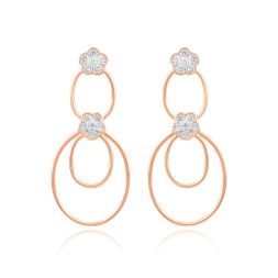 Elenagt Double-Circle Diamond Earrings