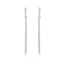 Sleek Diamond Drop Earrings