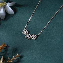 Dazzling Diamond Rose Gold Necklace