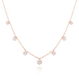 Minimalist Contemporary Rose Station Necklace