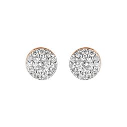 Sophisticated Diamond Desired Studs in Rose Gold