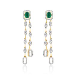 Green Brilliance Diamond Earrings