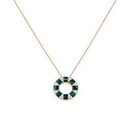 Charm 18Kt Rose Gold Diamond Necklace