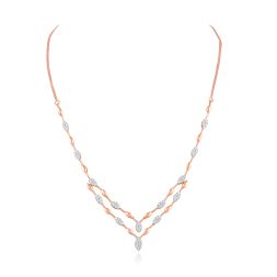 Versatile Diamond 18Kt Rose Gold Necklace