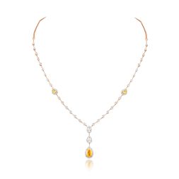 Glowing Diamond Lariat Necklace 
