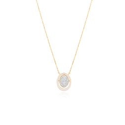 Oval Enameled Diamond Necklace