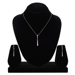 Rose Daylight Bar Style Necklace Set