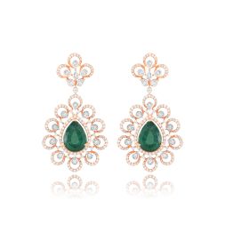 Regal Flower Diamond Earrings