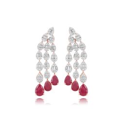 Red Glowry Diamond Earrings