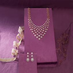 Stardust Diamond and Rose Gold Necklace Set