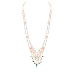 18KT Rose Gold Floral Women Necklace