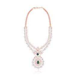 Regal Flower Diamond Necklace