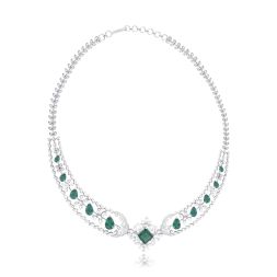 Graceful Diamond Bridal Necklace