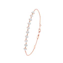 Geometric Diamond Chain Bracelet