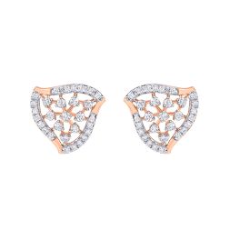 Serene Rose Gold Diamond Studs Earrings