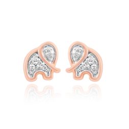 Cute Elephant Diamond Earrings