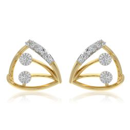 Modern Balance 9KT Yellow Gold Diamond Earrings