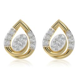 Daily Sparkle 9KT Yellow Gold Diamond Stud Earrings