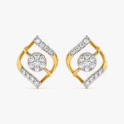 Subtle Elegance Yellow Gold Diamond Stud Earrings