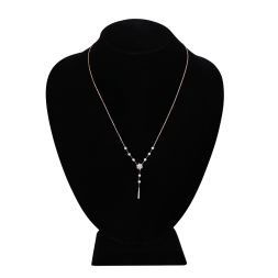 Sleek Diamond Lariat Necklace