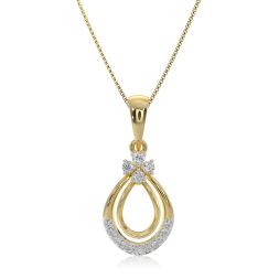 Pretty Diamond  9KT Yellow Gold Diamond Pendant