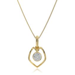 Timeless Floral 9KT Yellow Gold Diamond Pendant
