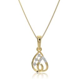 Daily Elegance 9KT Yellow Gold Diamond Pendant