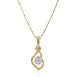 Charm 9KT Yellow Gold Diamond Pendant