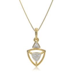 Bold Modern 9KT Yellow Gold Diamond Pendant