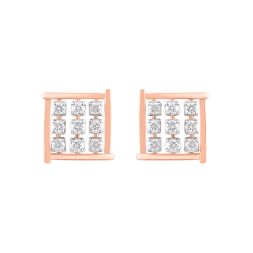 Charming Checkered Diamond Studs