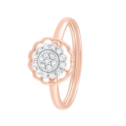 Rose Petal Whispers Womens Diamond Ring