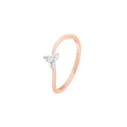 Three Petal Diamond Ring