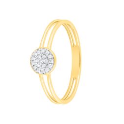 Yellow Gold Circle Diamond Ring