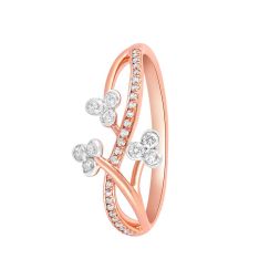 Interwoven Floral Diamond Ring