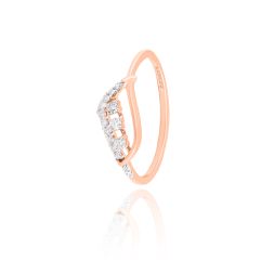 Charming Leaf Diamond Ring